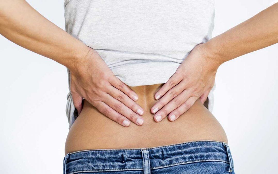 back pain in the waist area