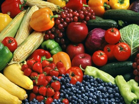 vegetables and fruits for spinal osteochondrosis