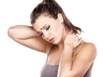 The girl has neck osteochondrosis